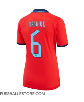 Günstige England Harry Maguire #6 Auswärtstrikot Damen WM 2022 Kurzarm